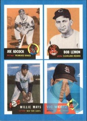1992 Bazooka Quadracard '53 Archives #1 Adcock/Lemon/Mays/Wertz